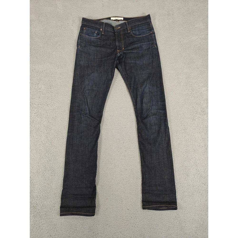 THVM Skinny Jeans Mens 30 Dark Indigo Blue Denim Made USA Stretch Slim Fit Pants